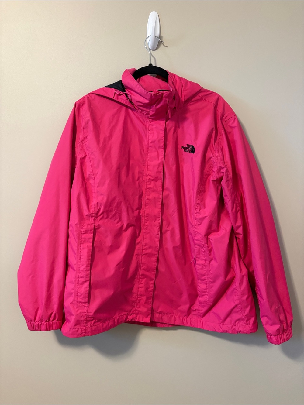 The North Face Bright Pink Hooded Rain Shell